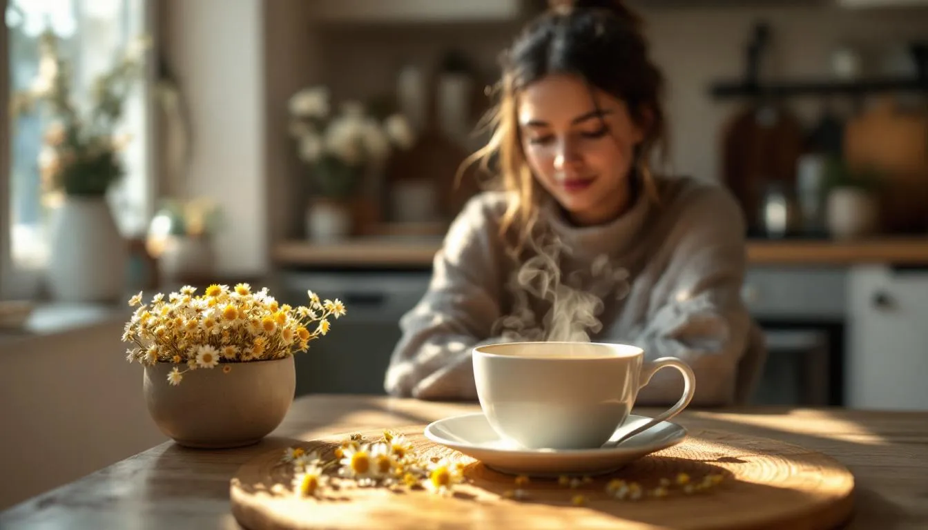 Camomille utilisée pour soulager les spasmes et problèmes digestifs
