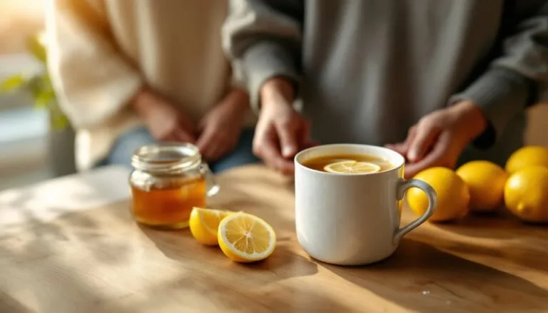 Citron frais utilisé comme remède naturel contre le mal de gorge