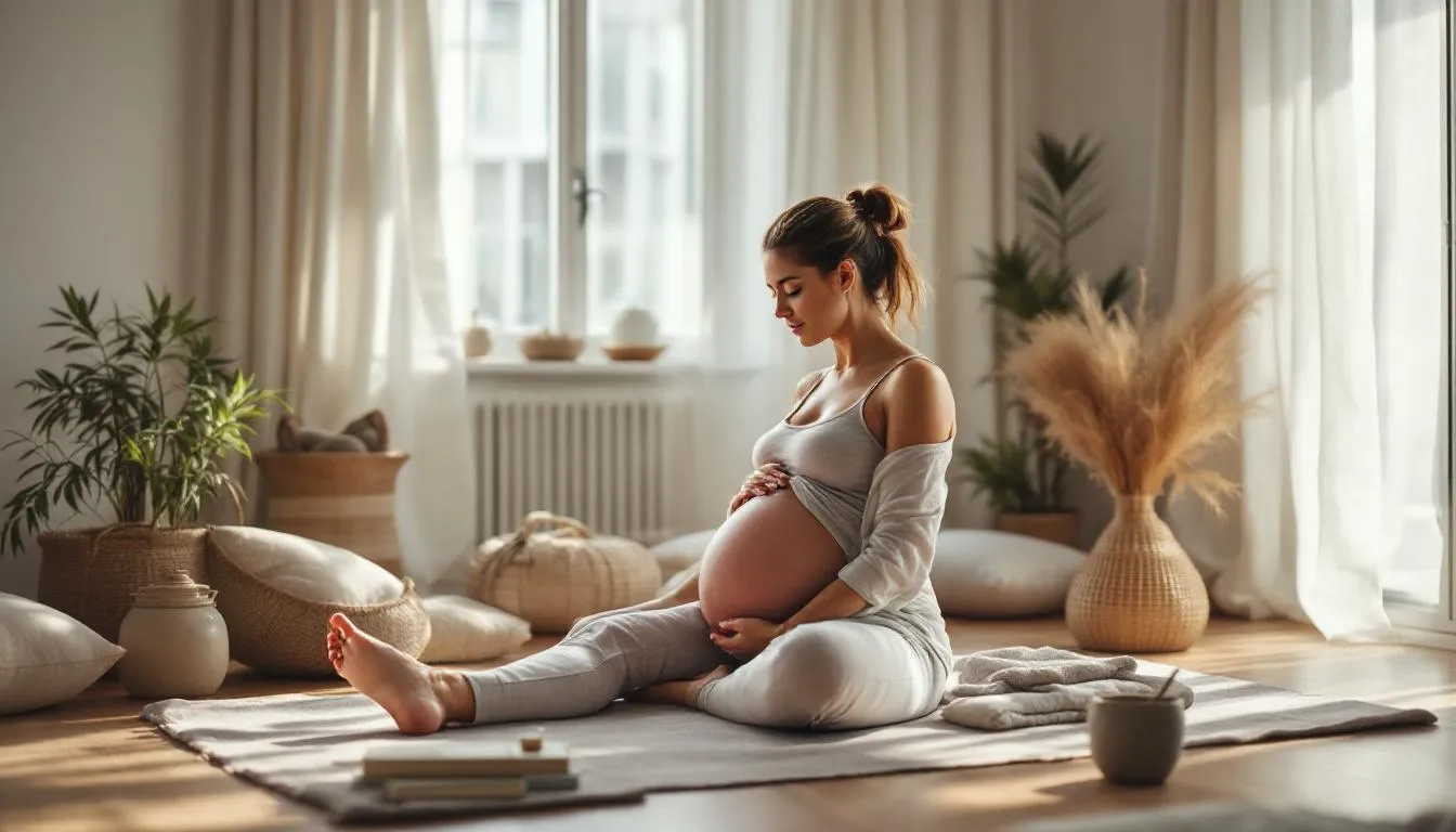 Formation à la yoga prénatal pour femme enceinte avec postures douces
