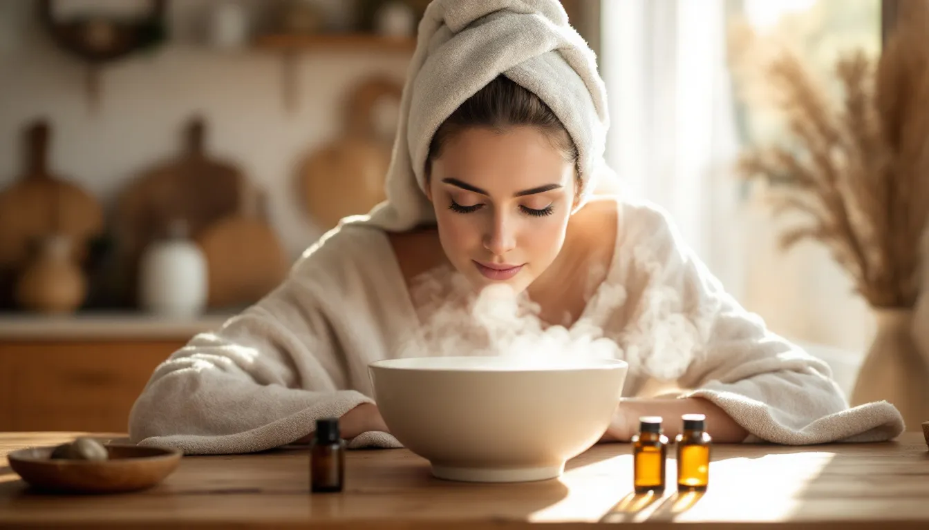 Recette d'inhalation contre le rhume utilisant des huiles essentielles efficaces