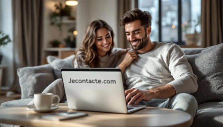 Logo jecontacte.com représentant un site de rencontre en ligne populaire