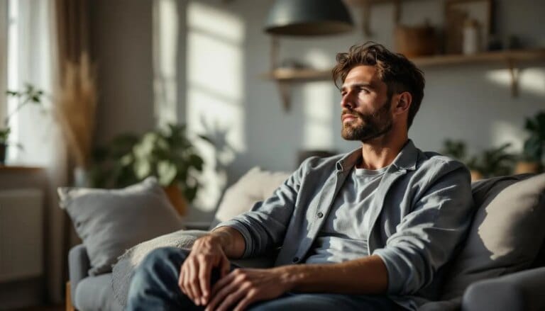 Portrait illustrant que cache un homme colérique avec un visage en colère