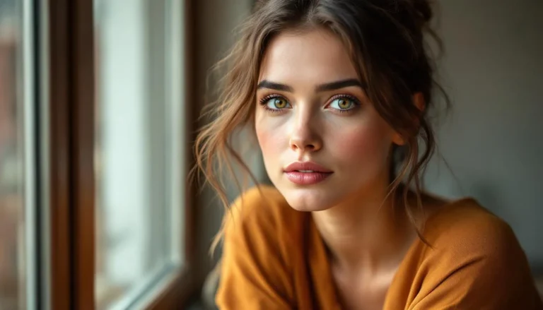 Yeux hazel avec couleur unique et conseils de maquillage pour les embellir